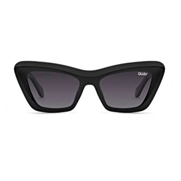 Quay On the Radio Black Cat Eye frame Polarized Sunglasses - Picture 1 of 11